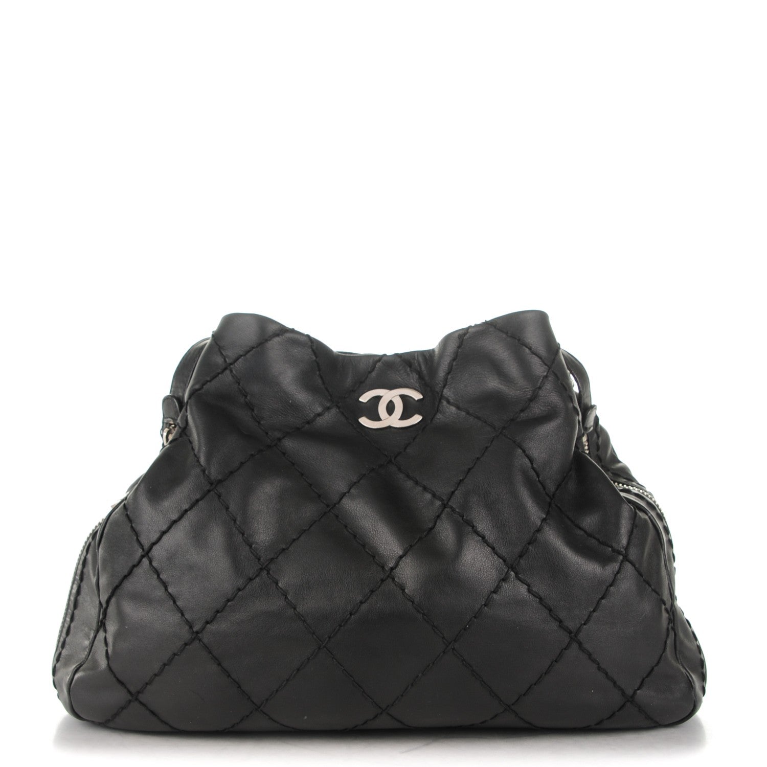 Chanel Lambskin Expandable Tote Black 1 of 14
