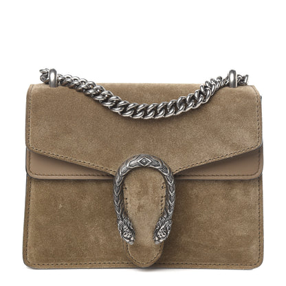 Gucci Suede Mini Dionysus Shoulder Bag Taupe 1 of 11