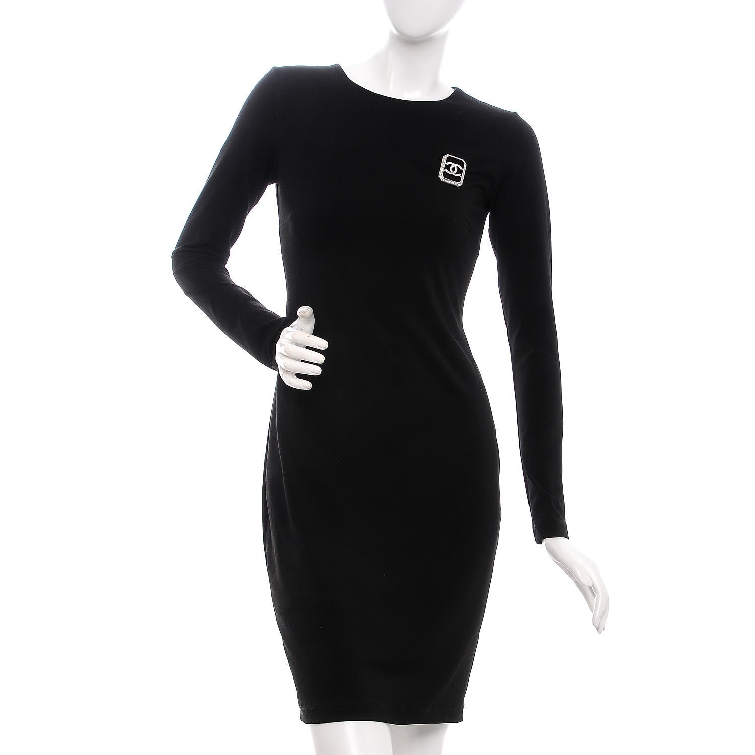 Chanel Crystal CC Brooch Silver 2 of 5