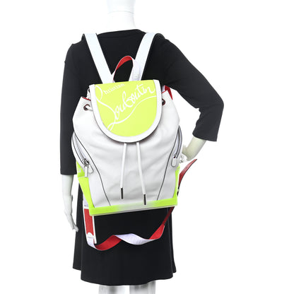 Christian Louboutin Calfskin Explorafunk Backpack Bianco Fluo Yellow 2 of 14