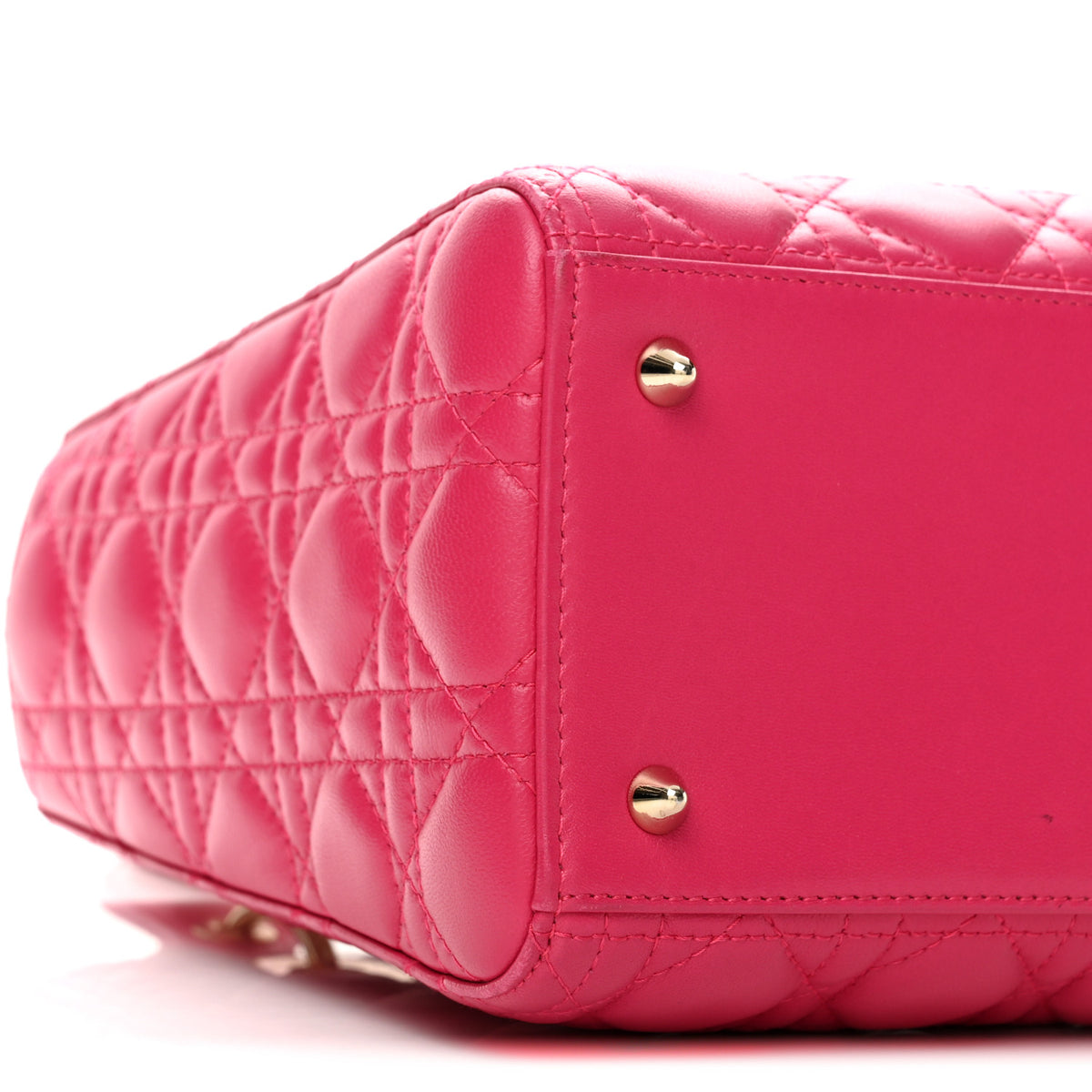 Lambskin Cannage Medium Lady Dior Pink