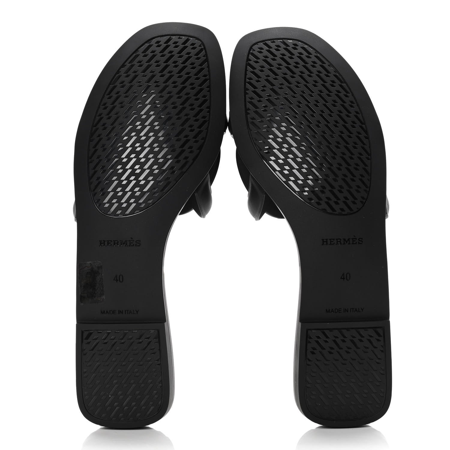 Hermes Rubber Aloha Sandals 40 Black 7 of 10