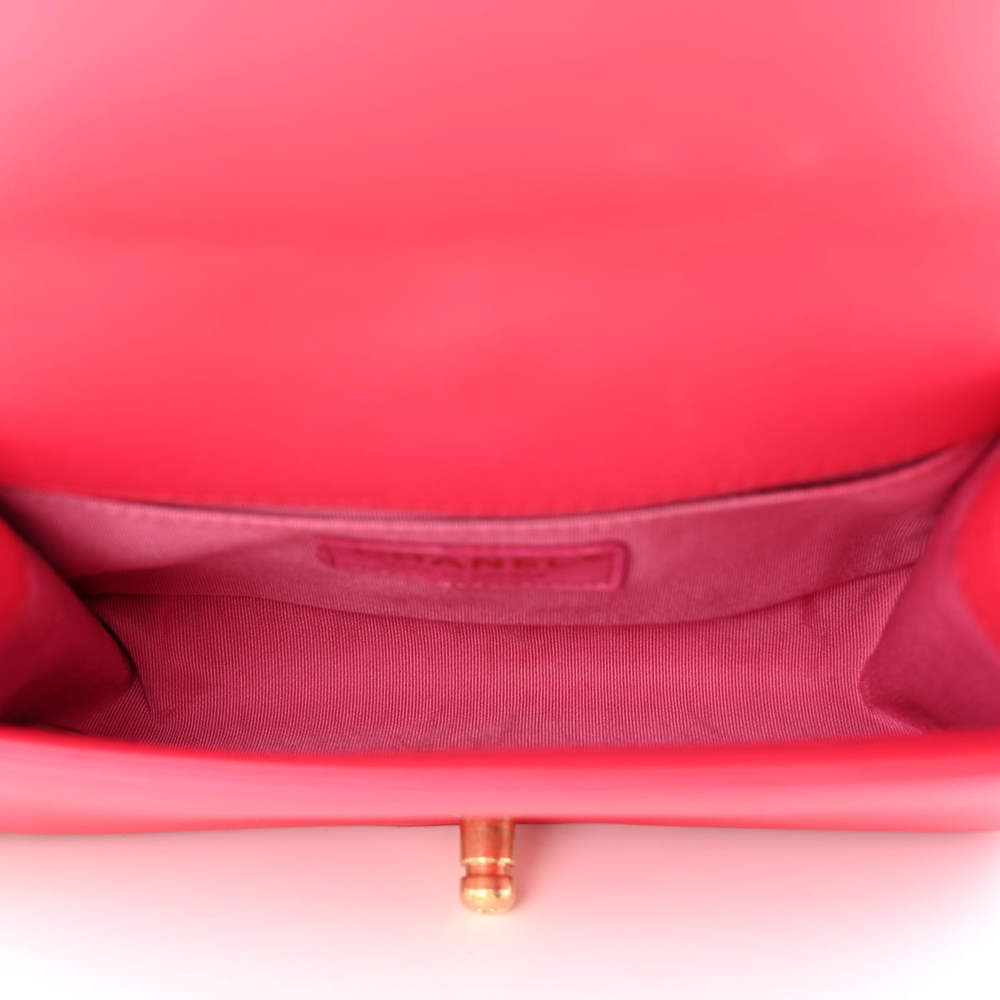 Lambskin Tweed Small Boy Flap Fuchsia
