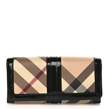 Burberry Supernova Check Penrose Continental Wallet Black 1 of 6