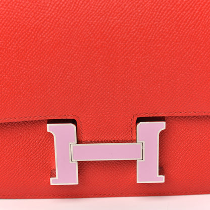 Hermes Epsom Enamel Constance 18 Rouge de Coeur Mauve Sylvestre 10 of 12