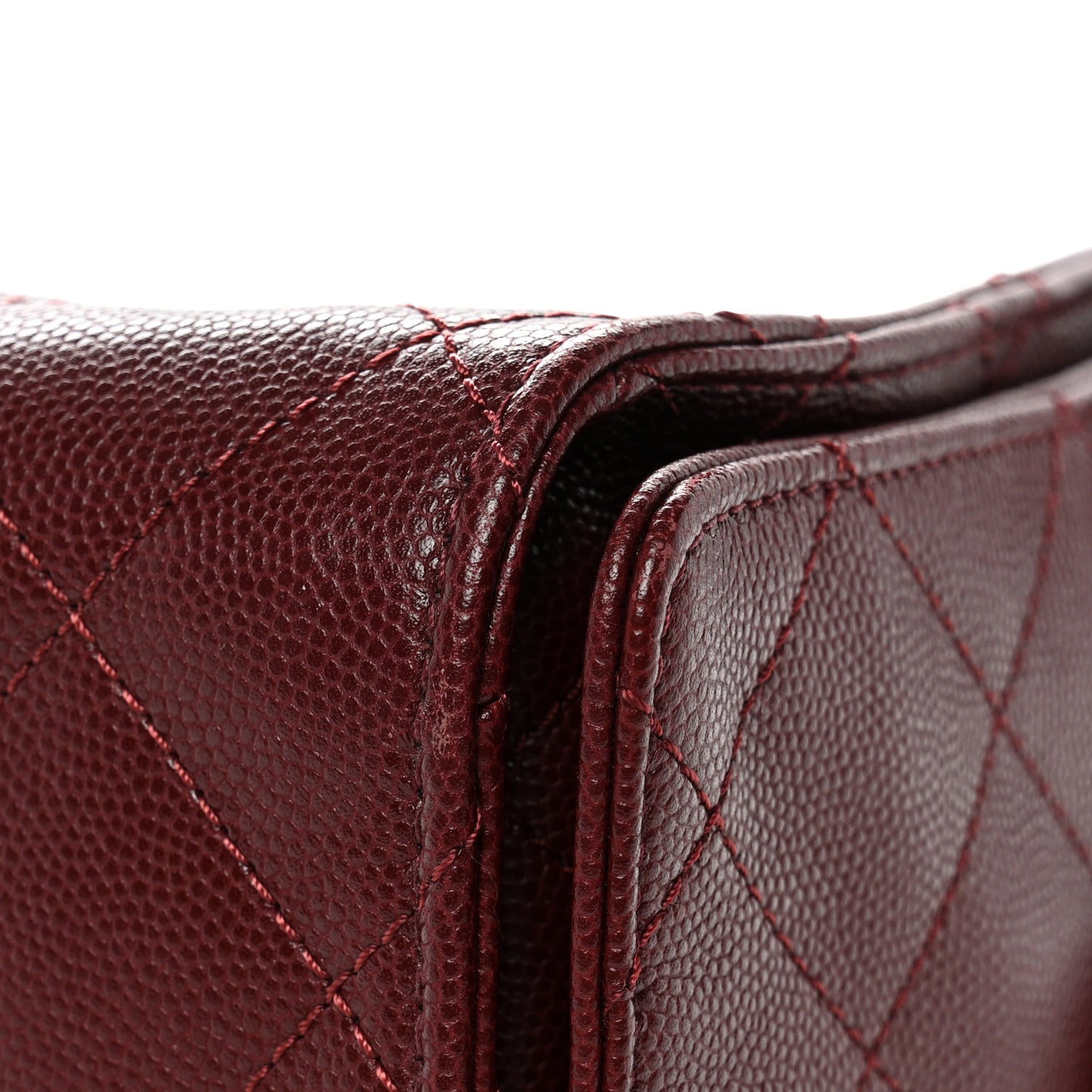 Caviar Quilted Small Chanel 25 Handbag Burgundy