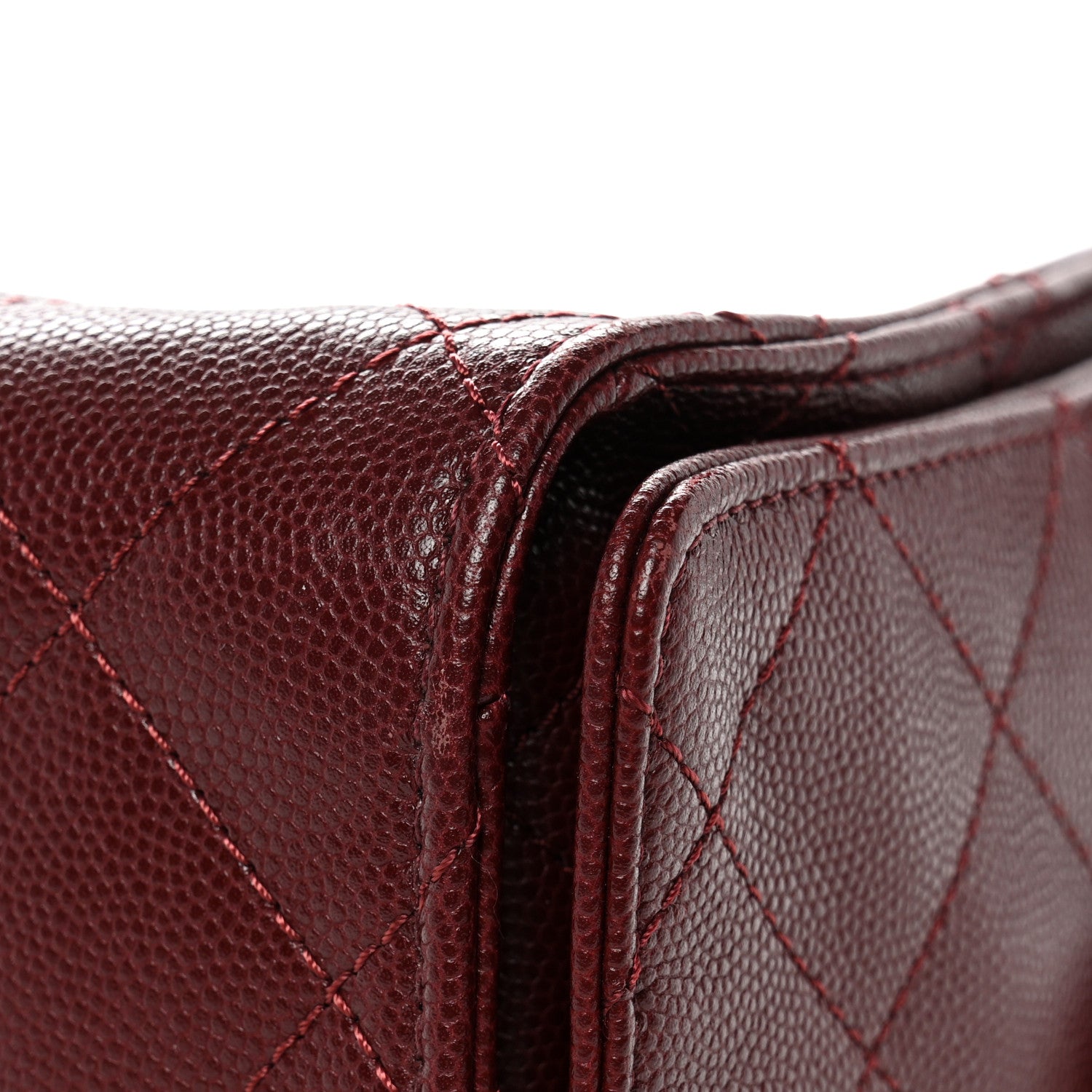 Chanel Caviar Quilted Small Chanel 25 Handbag Burgundy 13 of 13