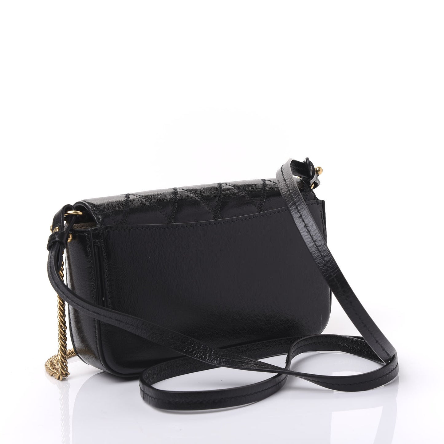 Goatskin Quilted GV3 Mini Pocket Convertible Bag Black