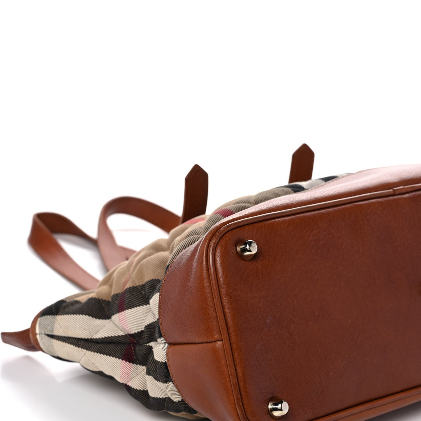 Canvas Quilted Nova Check Tote Brown