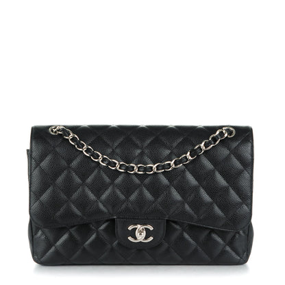 Chanel Caviar Quilted Jumbo Double Flap Black 1 of 8