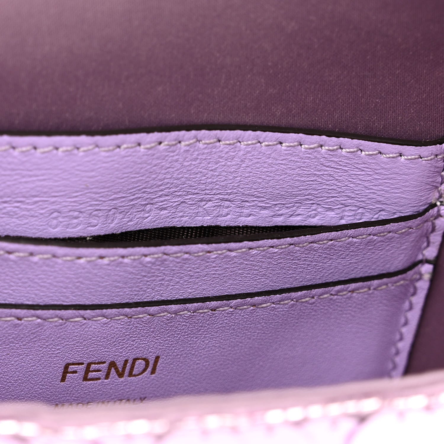 Fendi Satin Sequin Paillettes Shiny Nappa Mini Baguette 1997 Lilla 8 of 12