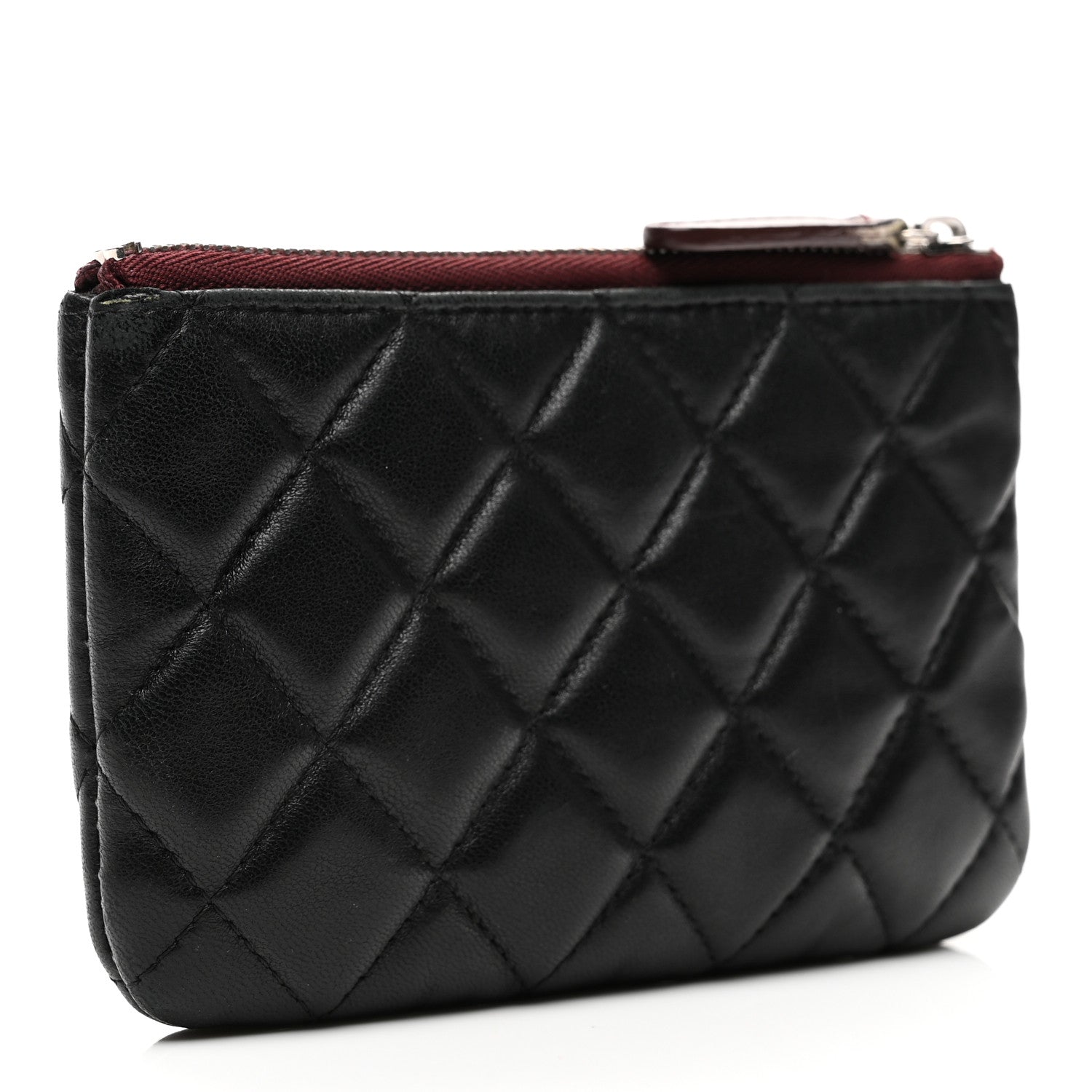 Chanel Lambskin Quilted Small Cosmetic Case Black 3 of 8