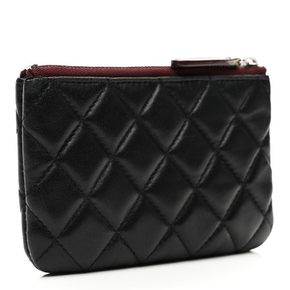 Chanel Lambskin Quilted Small Cosmetic Case Black 3 of 8