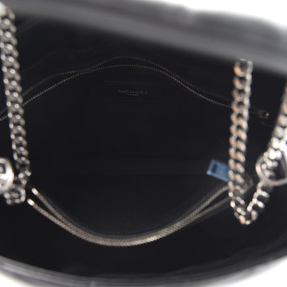 Saint Laurent Calfskin Y Quilted Monogram Medium Loulou Chain Satchel Black 5 of 13