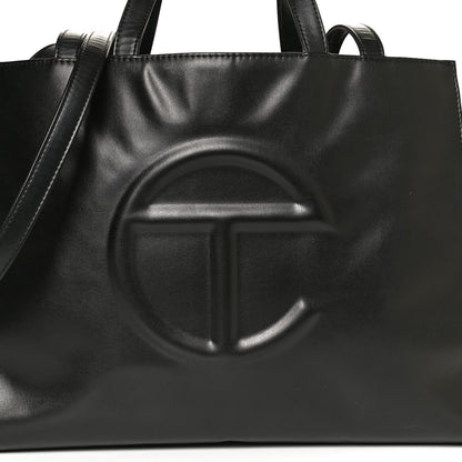 Telfar Vegan Leather Medium Shopping Bag Black 9 of 13