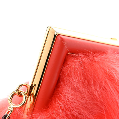 Fendi Fox Fur Shiny Nappa Small Fendi First Papavero 11 of 11