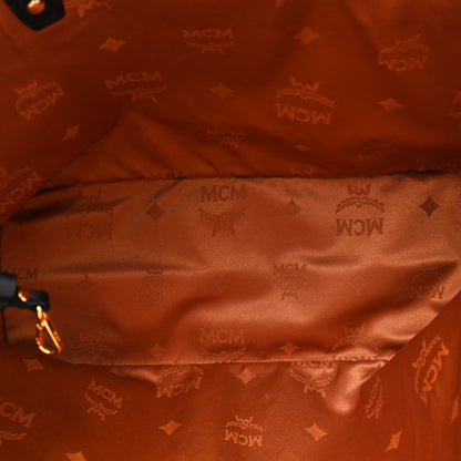 MCM Metallic Visetos Medium Shopper Tote Gold 5 of 8