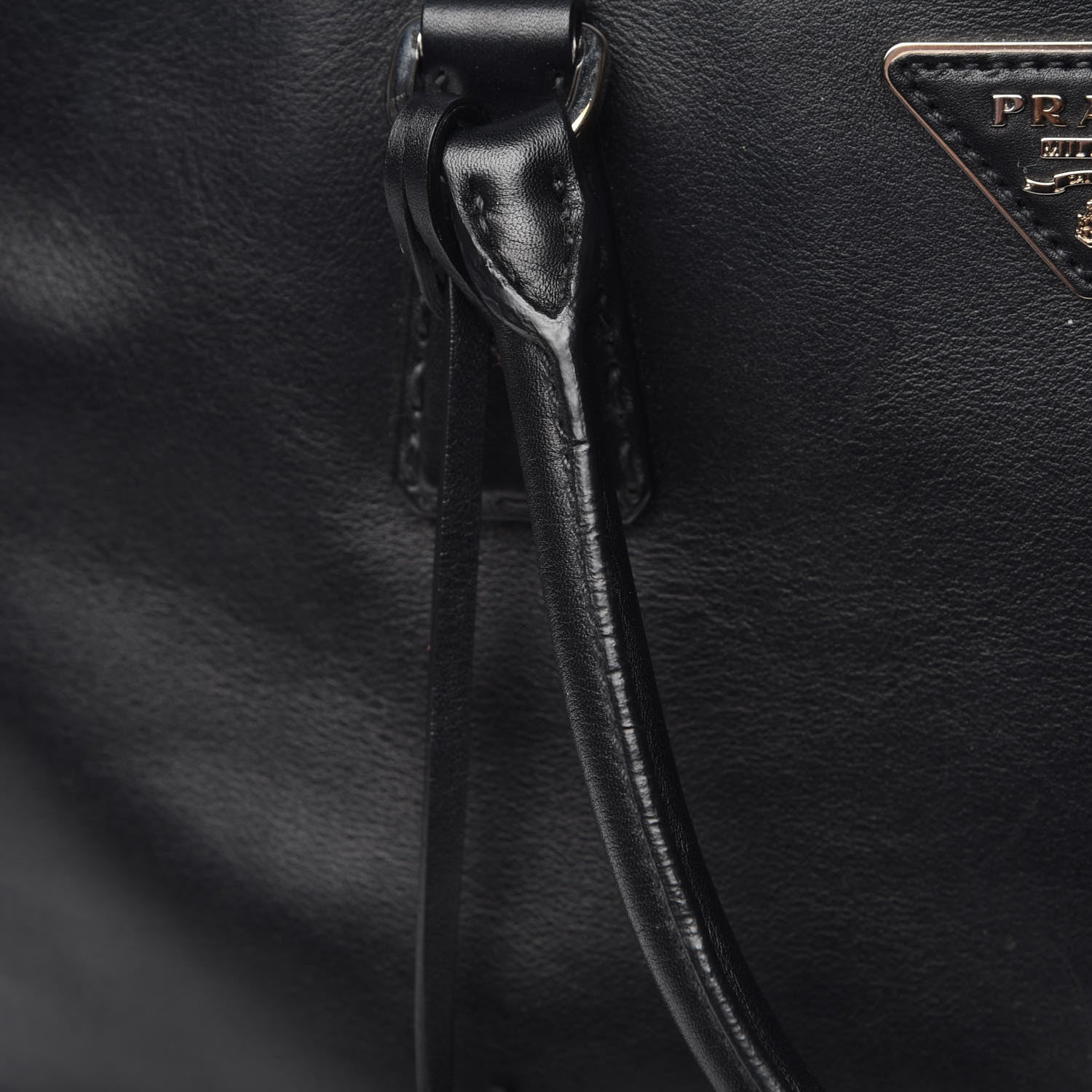 Prada City Calf Medium Galleria Double Zip Tote Black 15 of 16