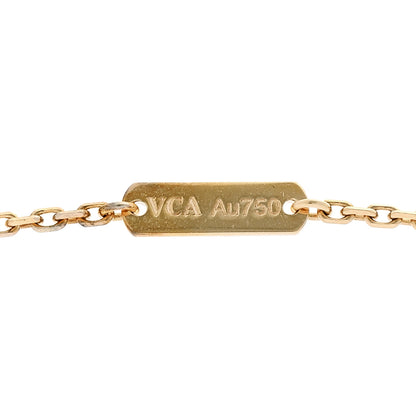 Van Cleef & Arpels 18K Yellow Gold Mother of Pearl Vintage Alhambra Pendant Necklace 4 of 6