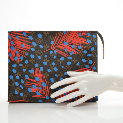 Louis Vuitton Monogram Jungle Dots Toiletry Pouch 26 Coquelicot Denim 2 of 7