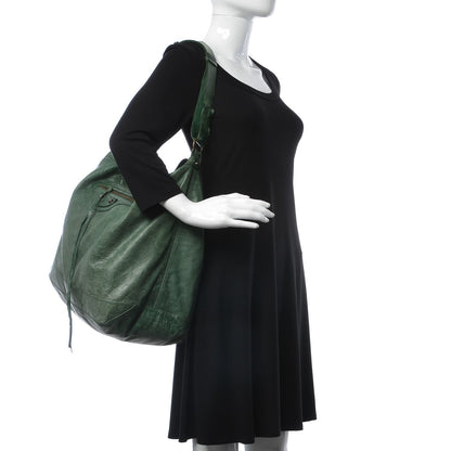 Balenciaga Agneau Classic Hardware Day Hobo Green 2 of 7