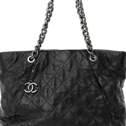 Chanel Calfskin Quilted Large Coco Pleats Tote Black 8 of 34