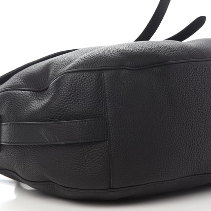 Christian Dior Grained Calfskin Saddle Soft Bag Black 7 of 9