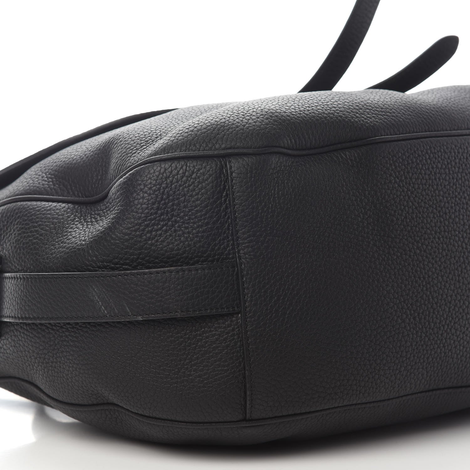 Christian Dior Grained Calfskin Saddle Soft Bag Black 7 of 9