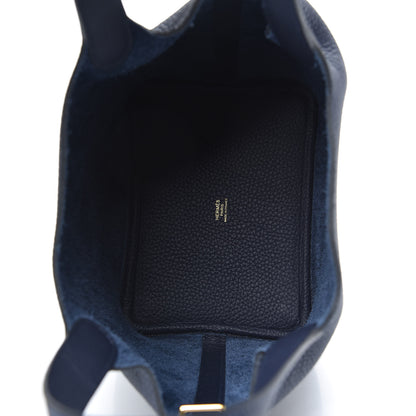 Hermes Taurillon Clemence Picotin Lock 18 PM Bleu Nuit 5 of 9