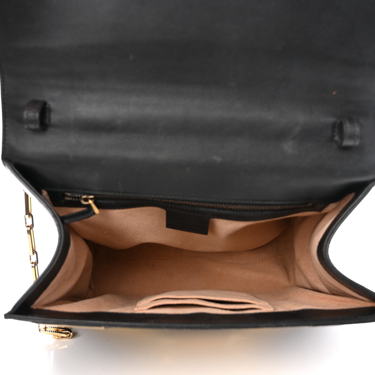 Gucci Nappa GG Supreme Monogram Medium Osiride Top Handle Bag Black Oro Vecchio Beige Ebony 5 of 13