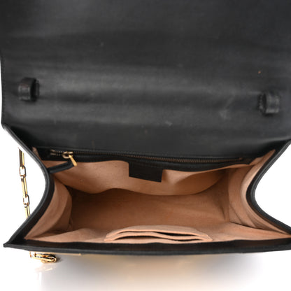 Gucci Nappa GG Supreme Monogram Medium Osiride Top Handle Bag Black Oro Vecchio Beige Ebony 5 of 13