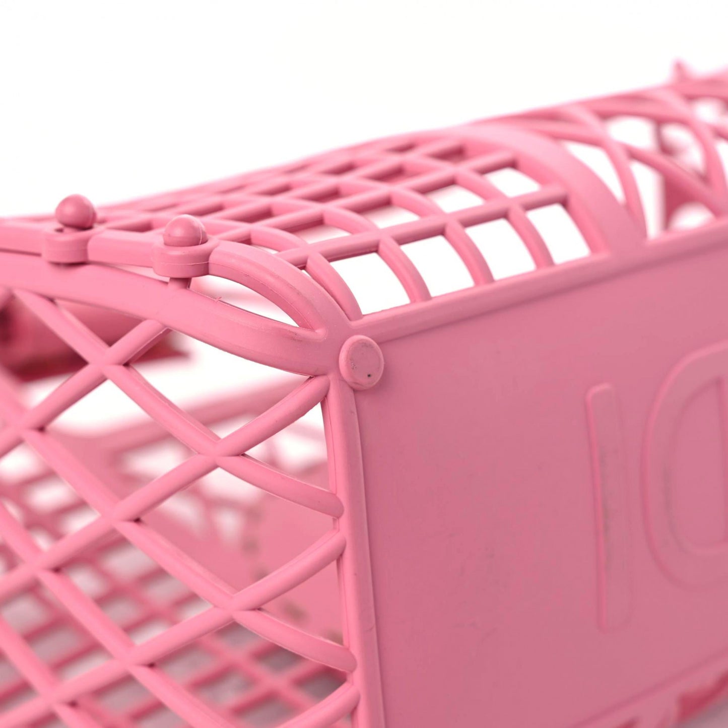 Recycled Plastic Vitello Liberty Matte Small Fendi Basket Rosa