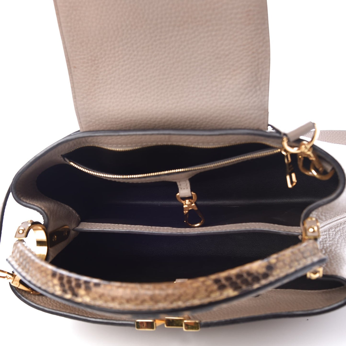 Taurillon Python Capucines PM Galet