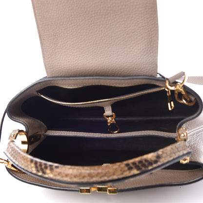 Louis Vuitton Taurillon Python Capucines PM Galet 6 of 7