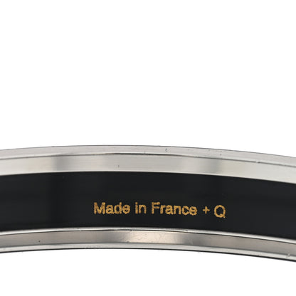 Hermes Enamel Printed Narrow Caleche Bracelet 70 Grey 5 of 5