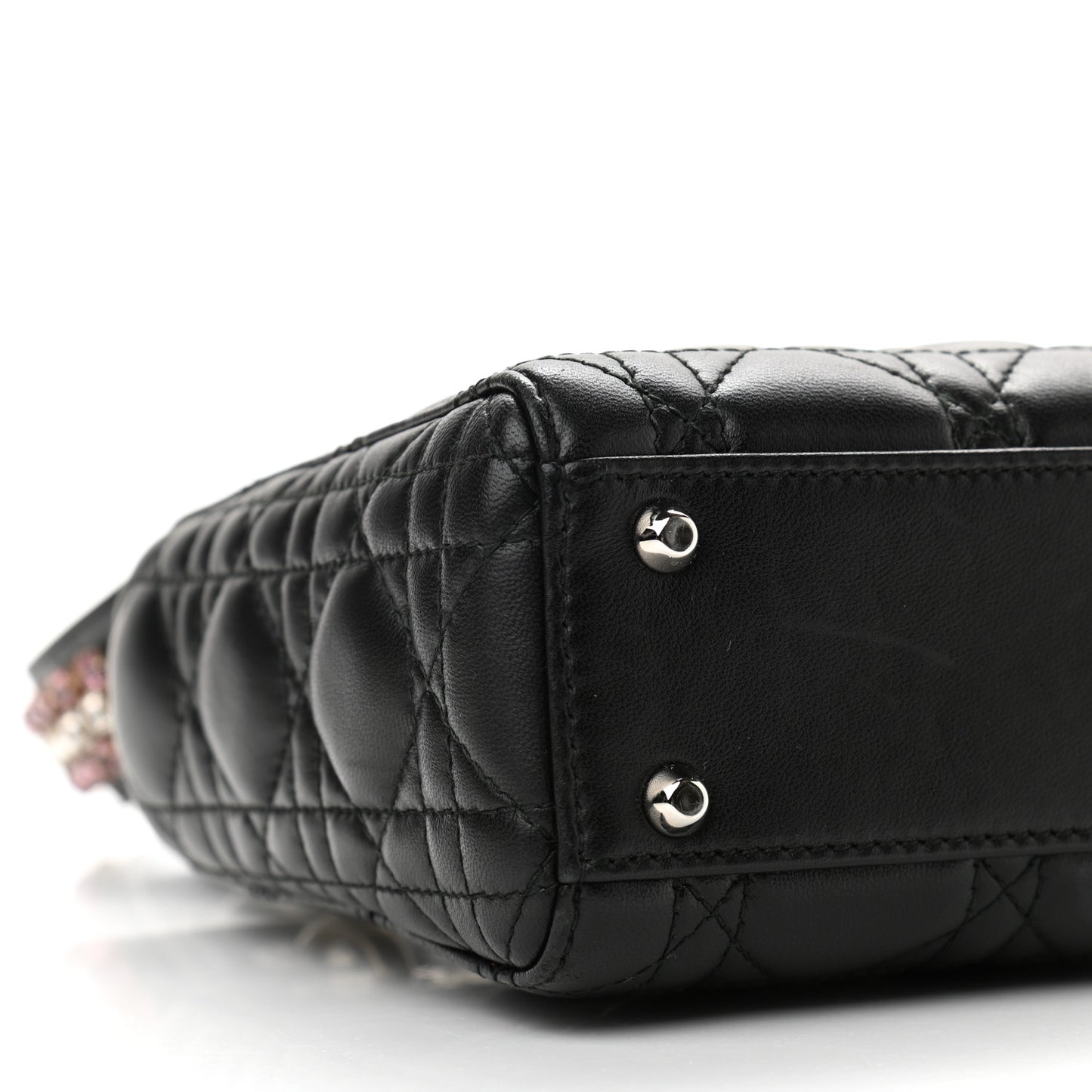 Lambskin Cannage Mini Lady Dior Black