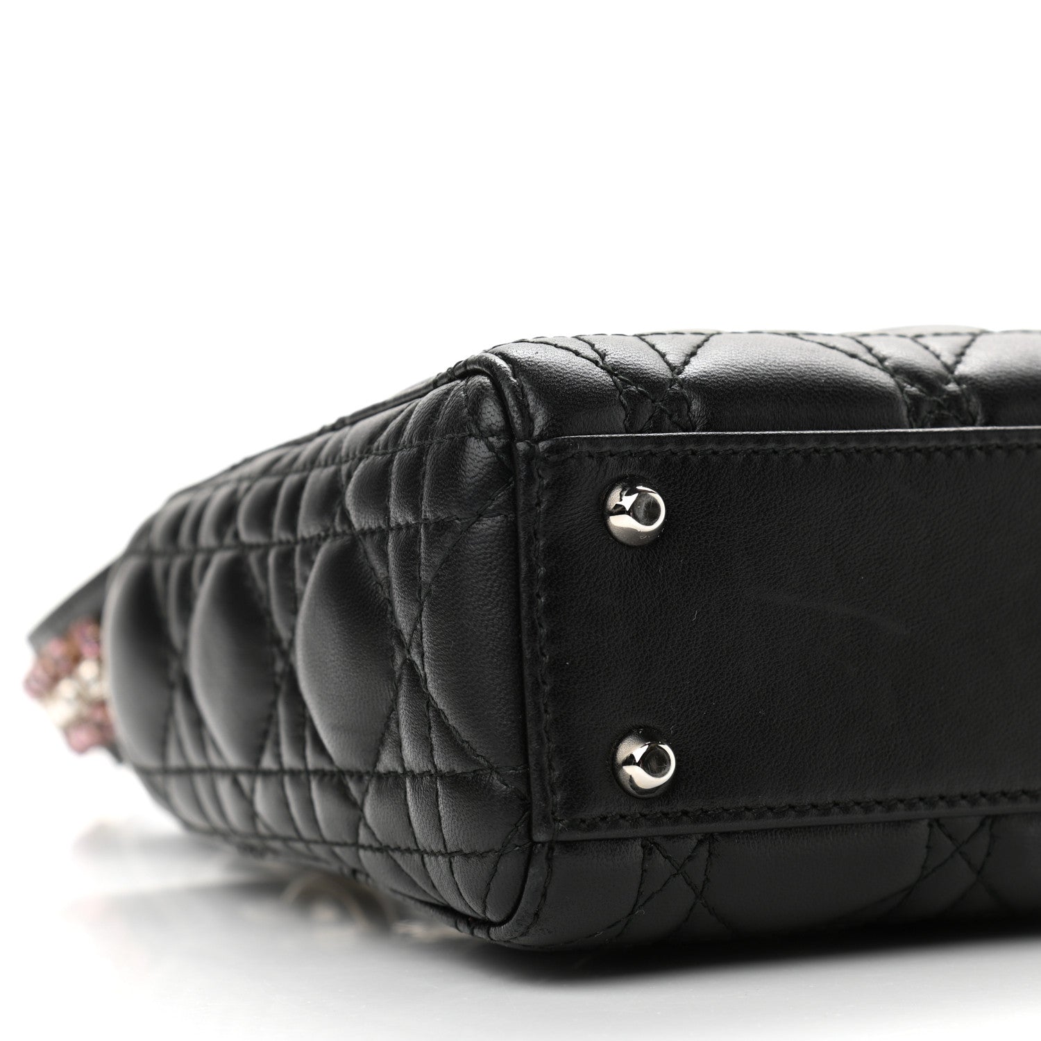 Christian Dior Lambskin Cannage Mini Lady Dior Black 9 of 11