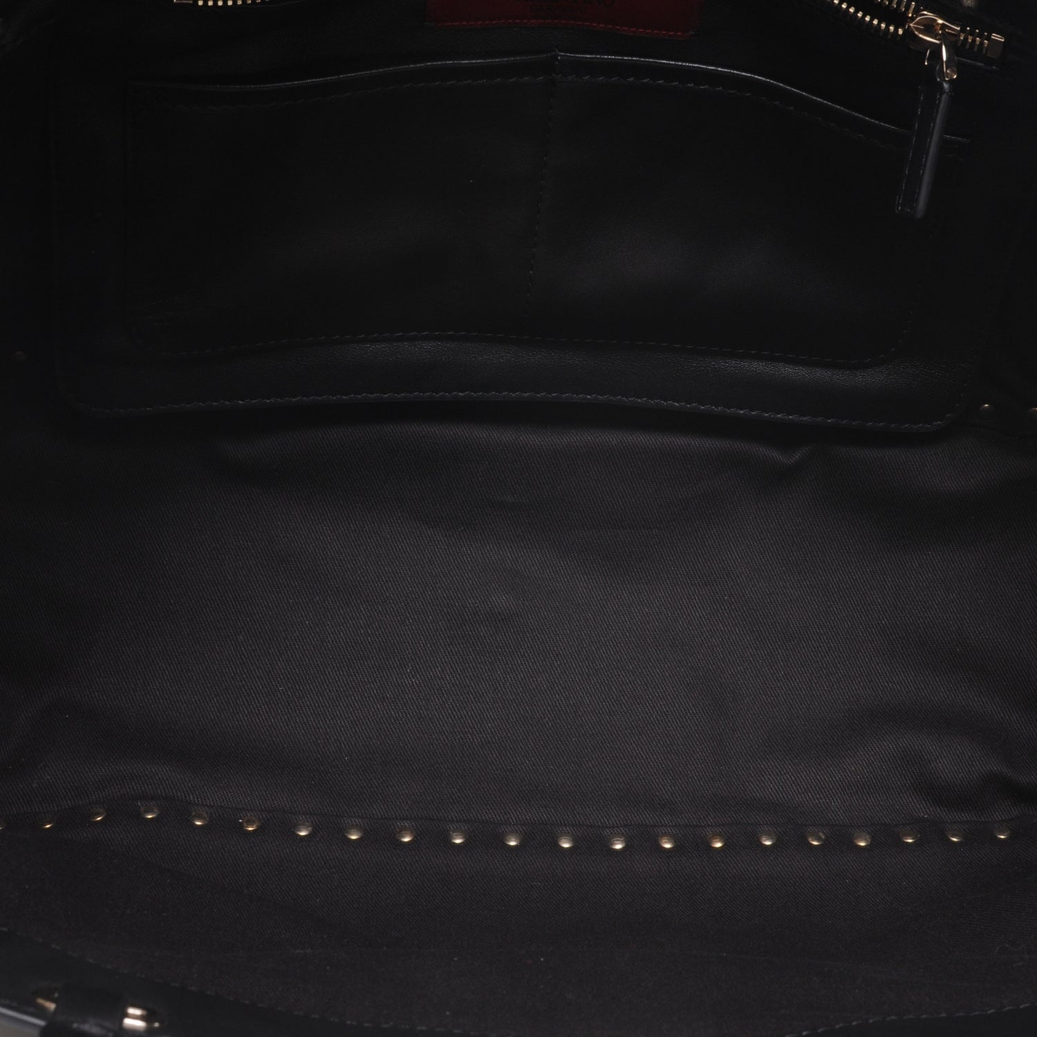 Valentino Garavani Vitello Medium Rockstud Tote Black 6 of 7