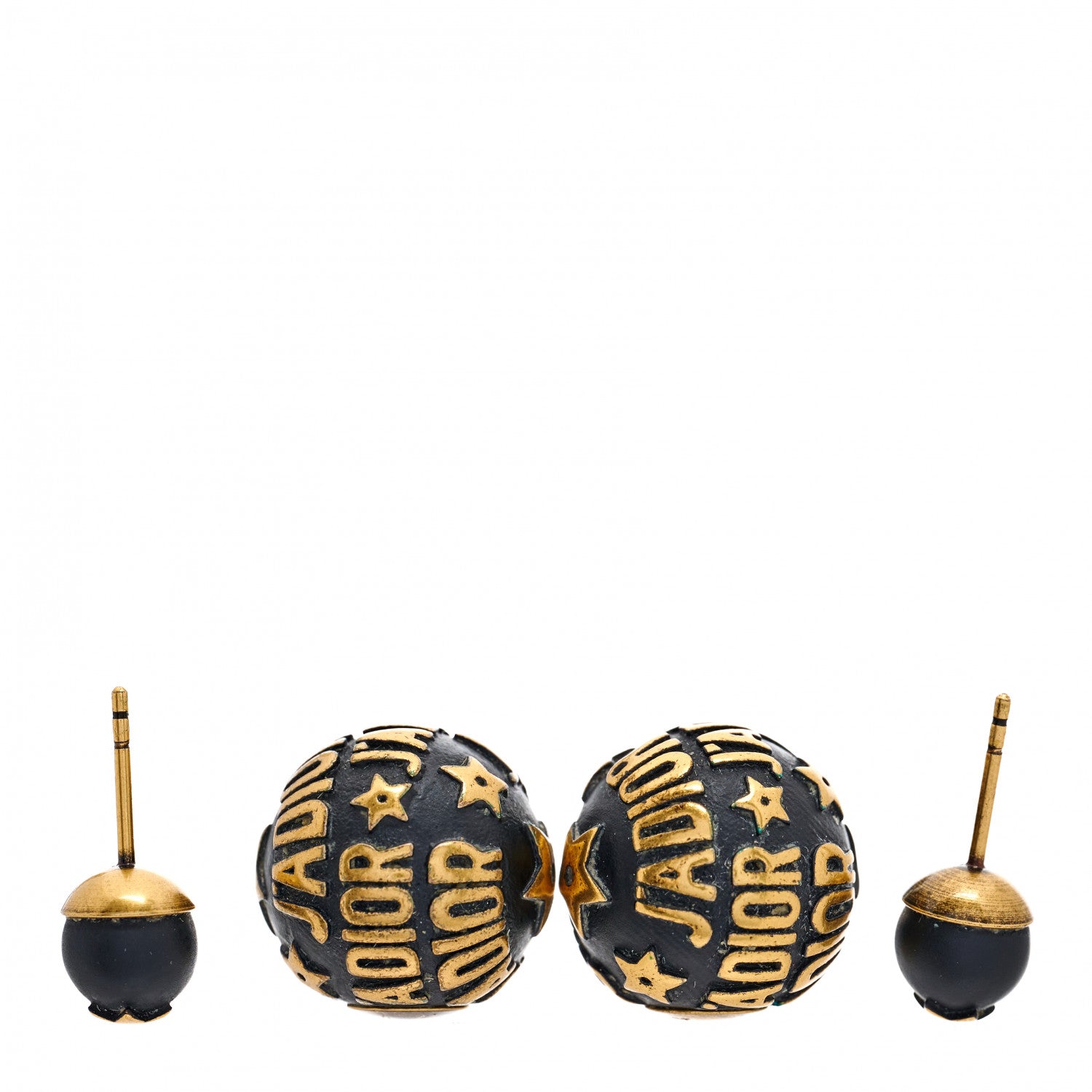 Christian Dior Metal J'Adior Mise En Dior Tribal Earrings Black 4 of 6
