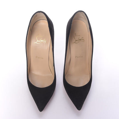 Christian Louboutin Veau Velours Pigalle Follies 100 Pumps 35.5 Black 7 of 12