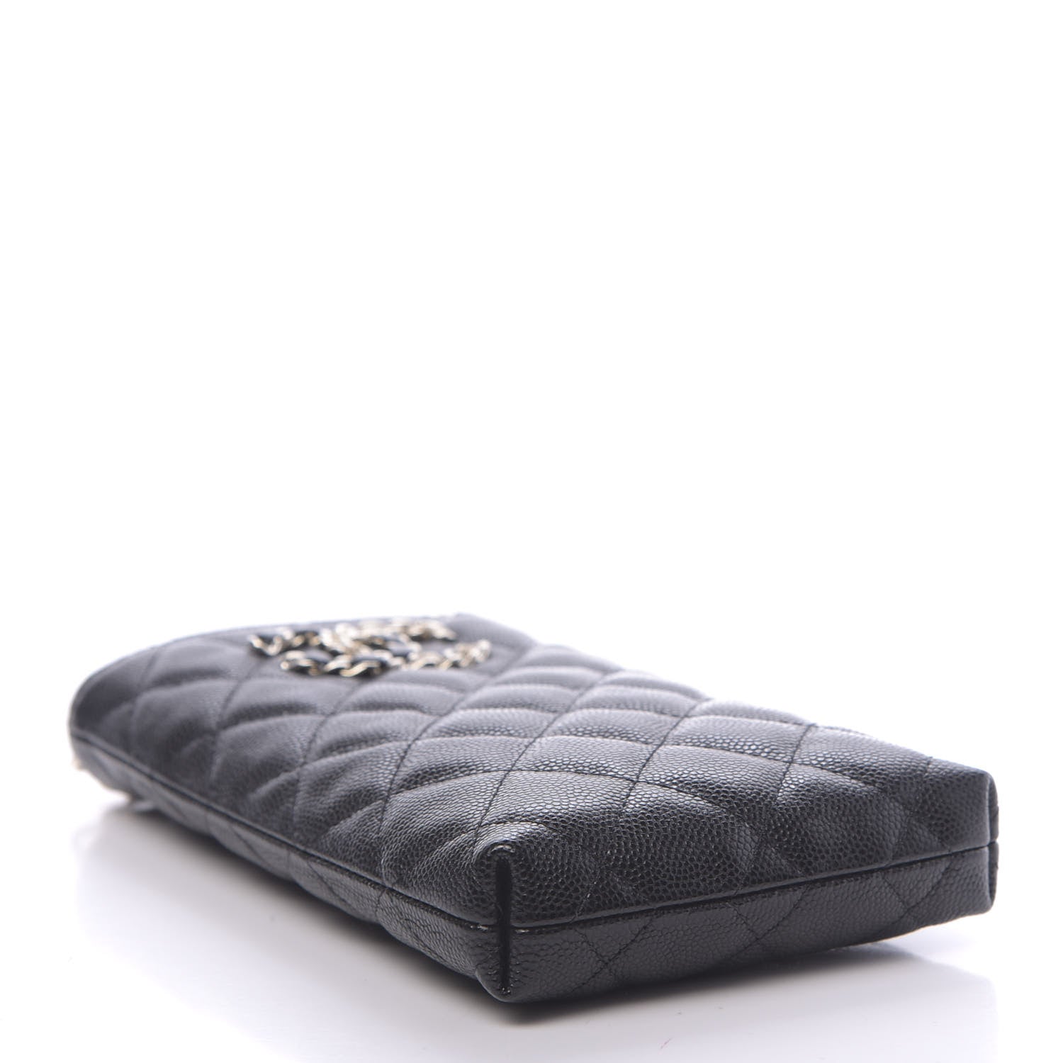Chanel Caviar Quilted French New Wave Phone Holder With Chain Black 3 of 11