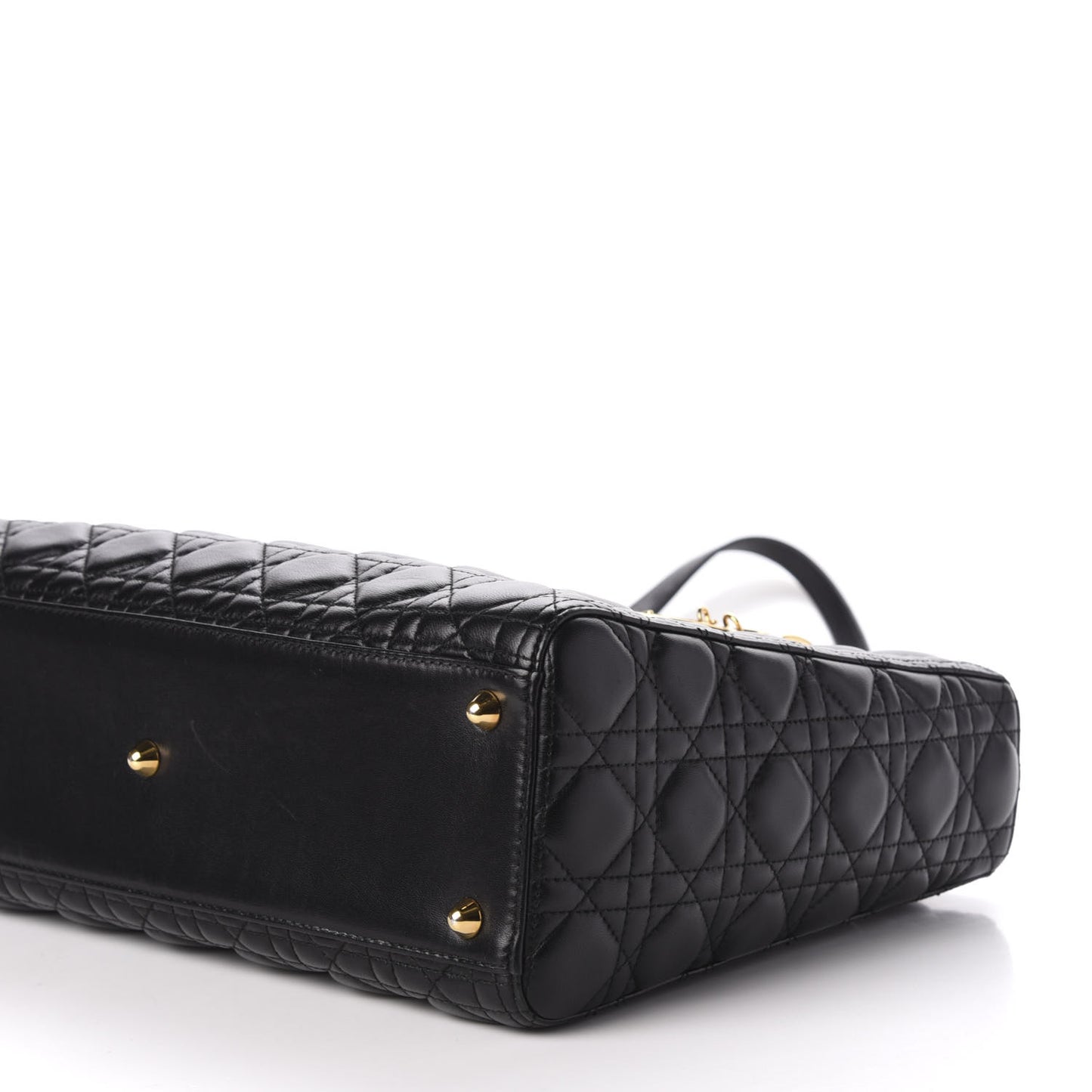 Lambskin Cannage Large Lady Dior Black