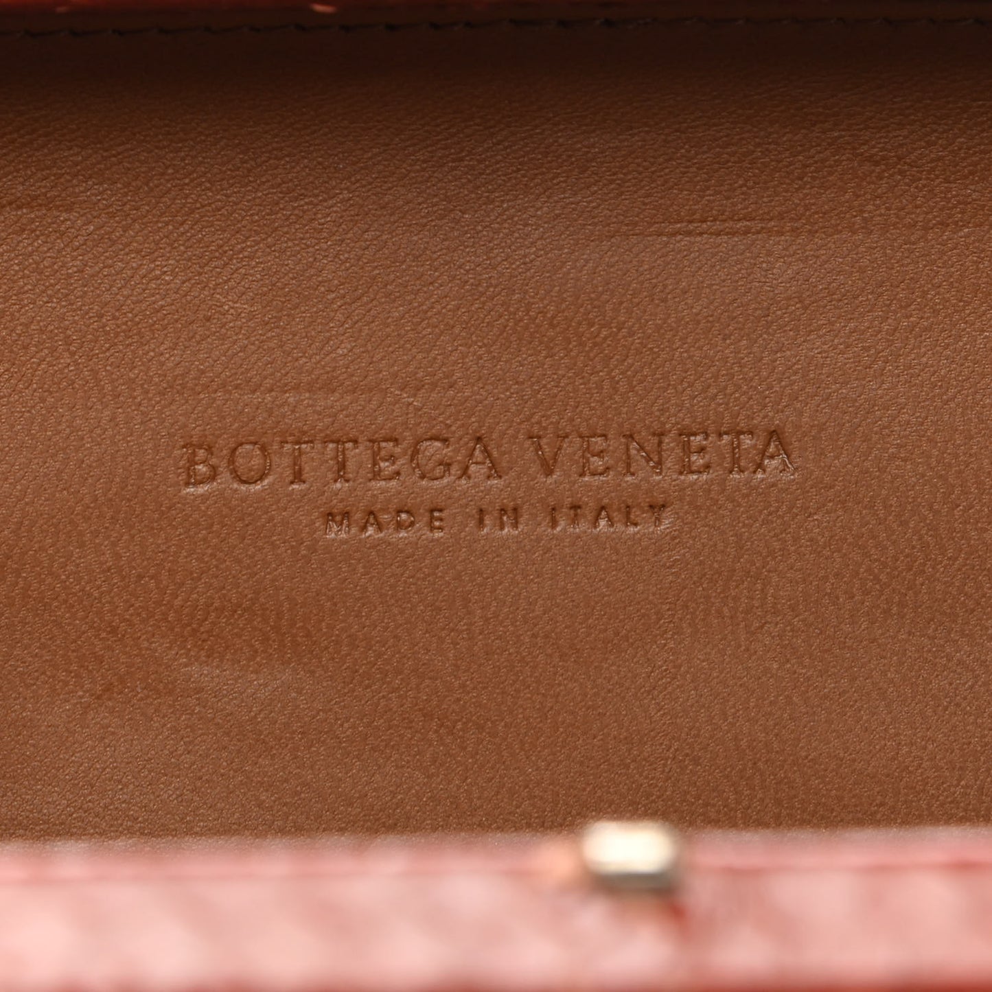 Ayers Goatskin Intrecciato Knot Clutch Brown