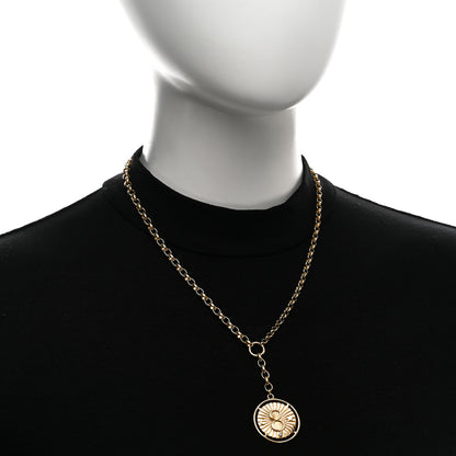 Foundrae 18K Yellow Gold Large Karma Medallion Heavy Mixed Belcher Extension Chain Necklace 2 of 4