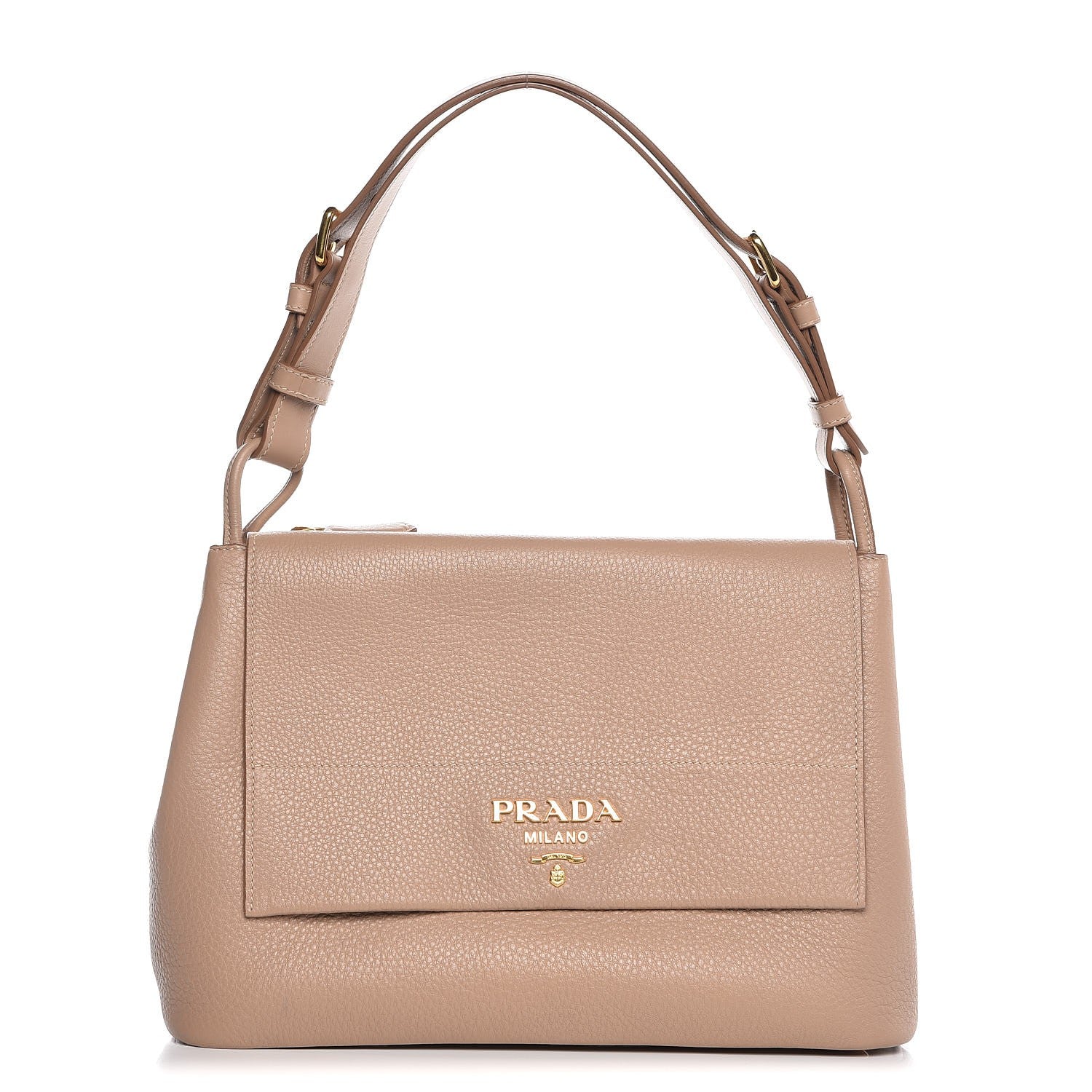 Prada Vitello Daino Flap Shoulder Bag Cammeo 1 of 9