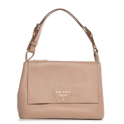 Prada Vitello Daino Flap Shoulder Bag Cammeo 1 of 9