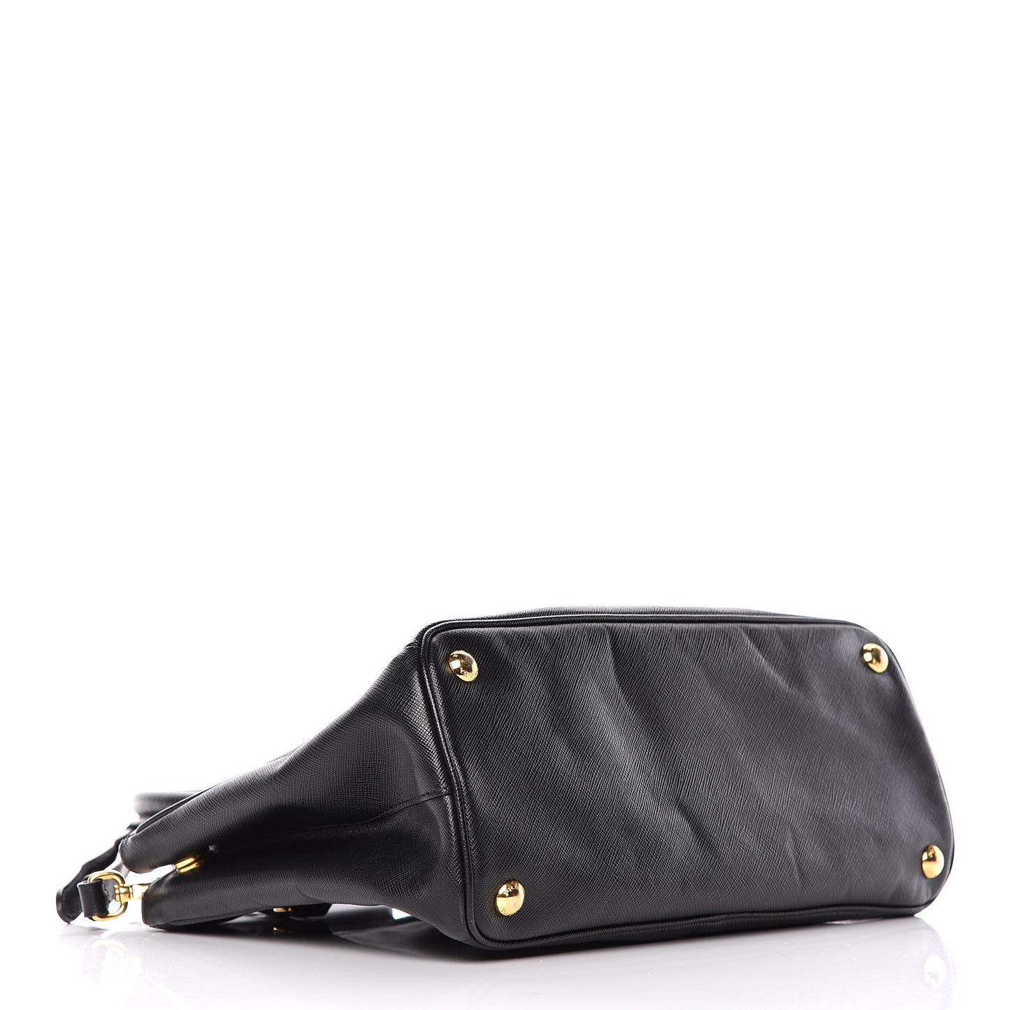 Saffiano Small Galleria Double Zip Tote Black