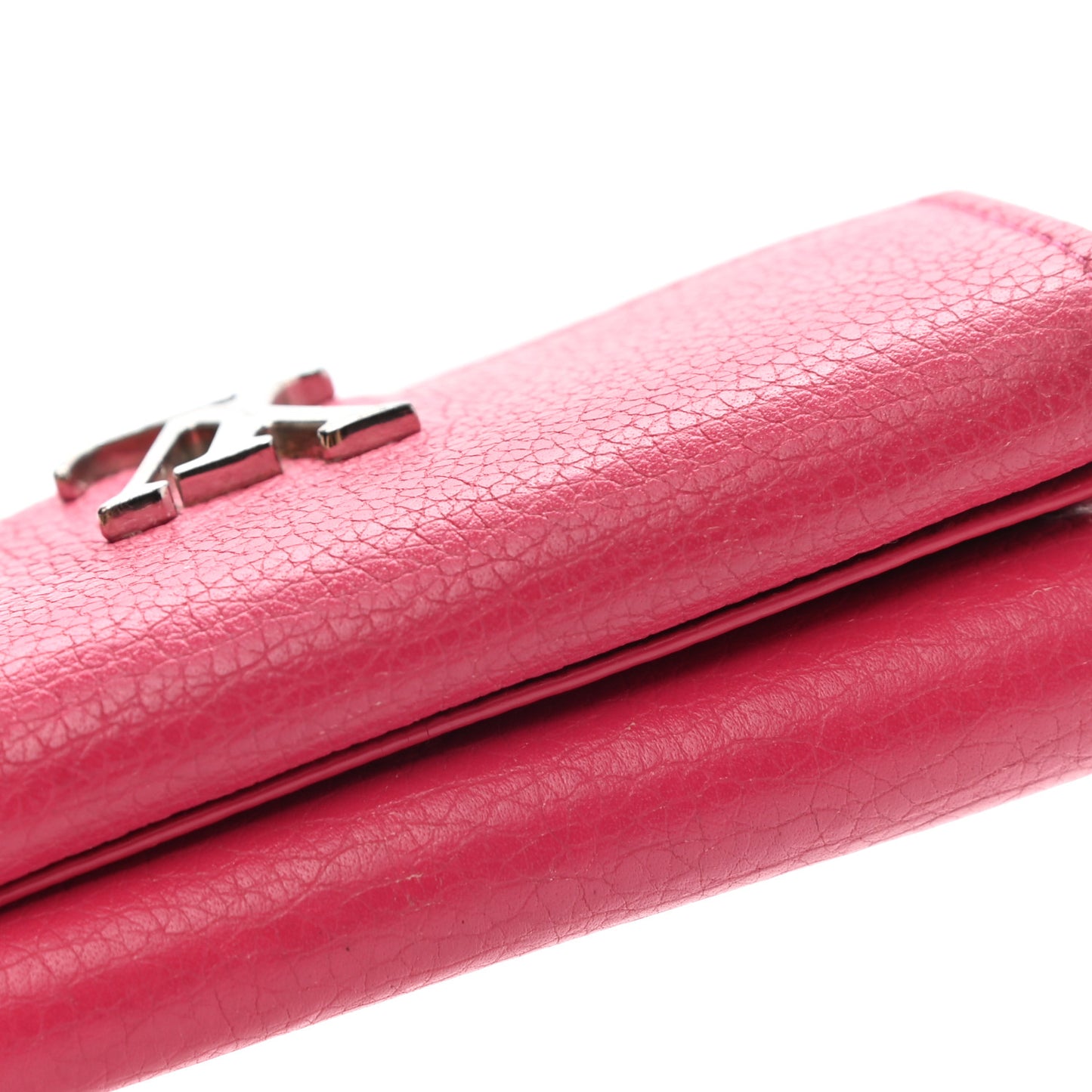 Calfskin Lockmini Wallet Hot Pink
