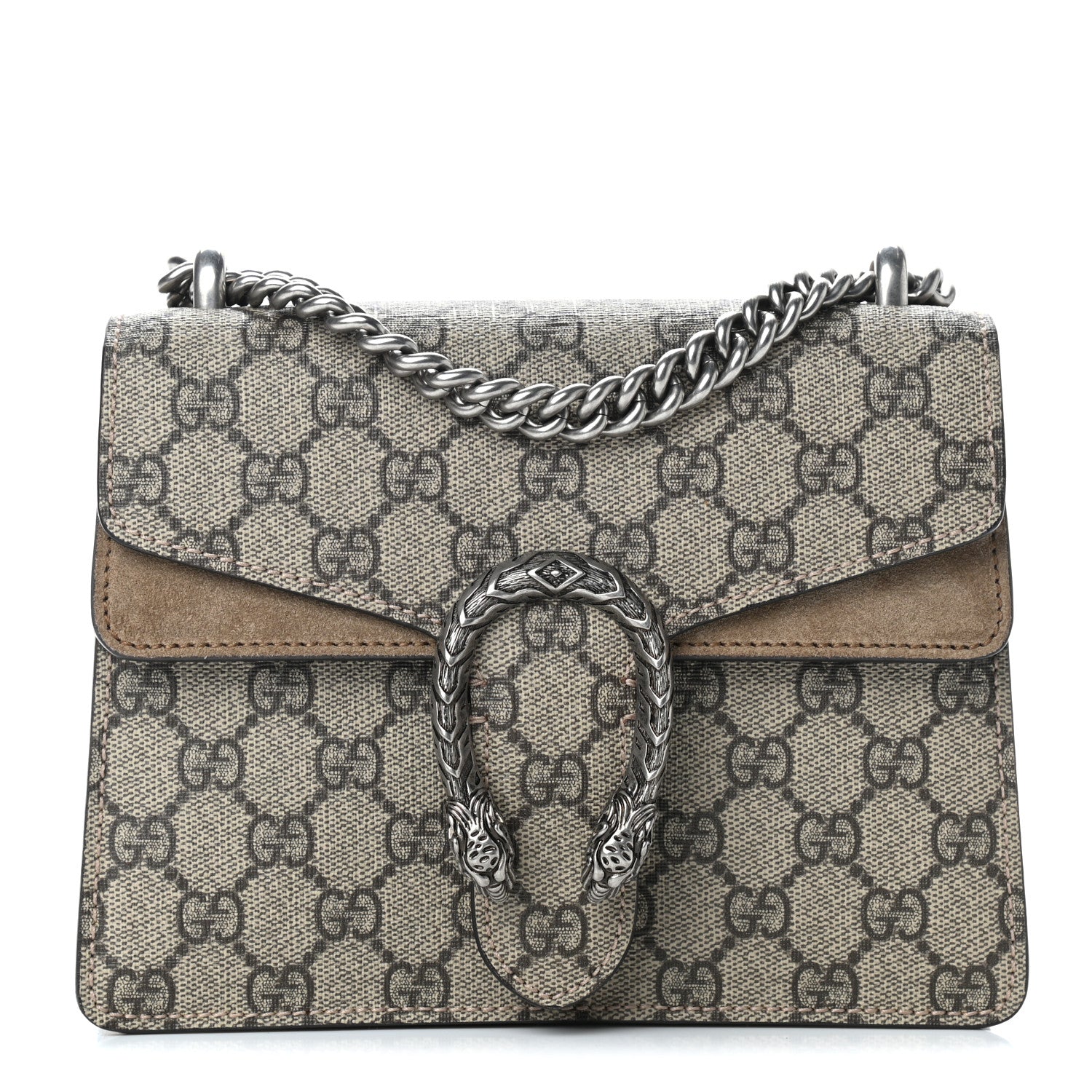 Gucci GG Supreme Monogram Mini Dionysus Shoulder Bag Taupe 1 of 10
