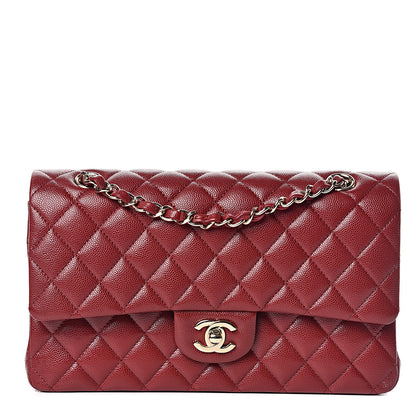 Chanel Iridescent Caviar Quilted Medium Double Flap Burgundy 1 of 12
